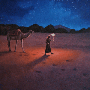 Original Oil on canvas "The Long Walk Home"   11 x 14